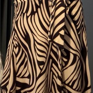 Elegant Zebra Print A-Line Skirt